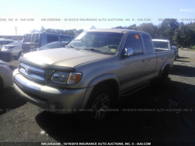 5TBBT44123S368944 - 2003 TOYOTA TUNDRA ACCESS CAB SR5 BEIGE photo 2