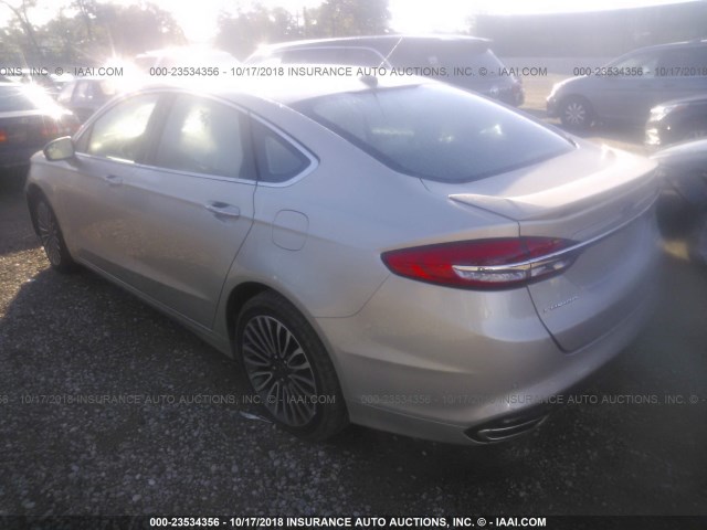 3FA6P0D90JR206070 - 2018 FORD FUSION TITANIUM/PLATINUM GOLD photo 3