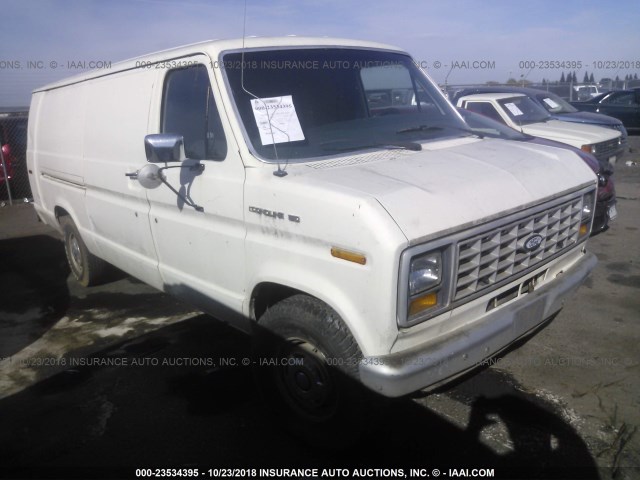 1FTES14Y3GHA56709 - 1986 FORD ECONOLINE S150 SUPER DUTY VAN WHITE photo 1