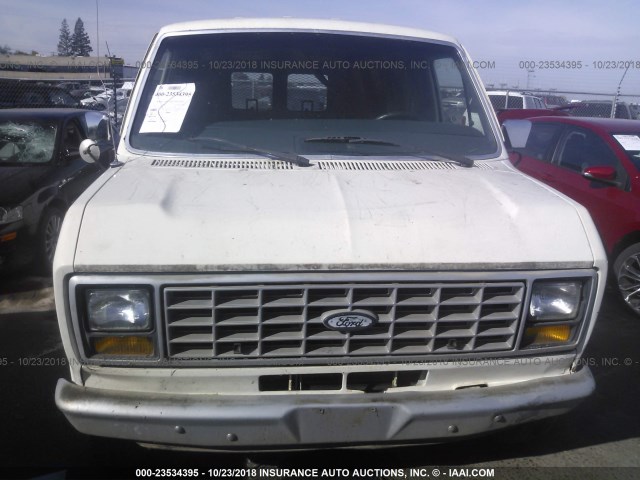 1FTES14Y3GHA56709 - 1986 FORD ECONOLINE S150 SUPER DUTY VAN WHITE photo 6