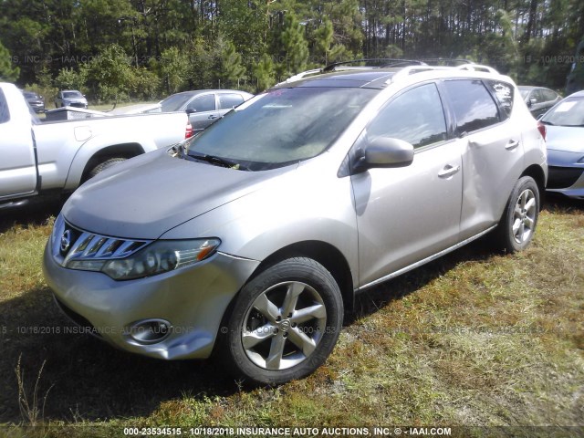 JN8AZ18U49W102570 - 2009 NISSAN MURANO S/SL GOLD photo 2