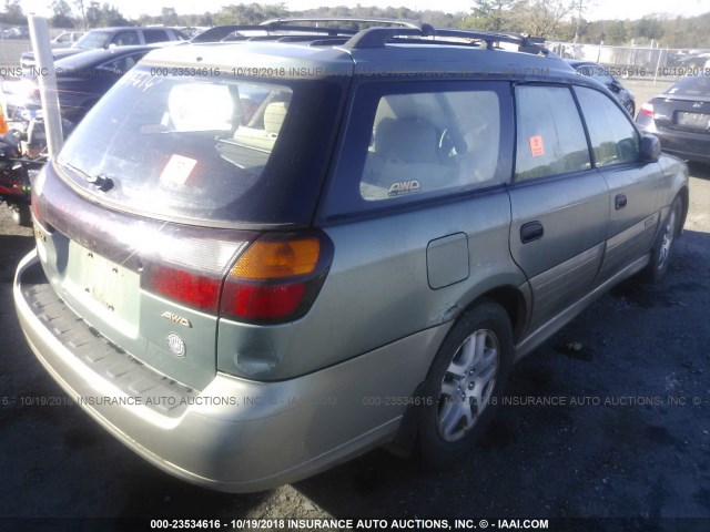 4S3BH675X37634157 - 2003 SUBARU LEGACY OUTBACK AWP GREEN photo 4