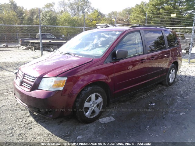 2D4RN3D17AR332234 - 2010 DODGE GRAND CARAVAN HERO RED photo 2