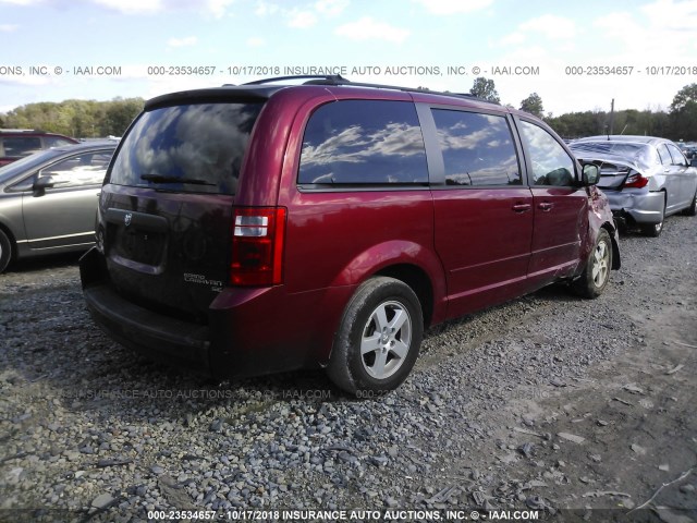 2D4RN3D17AR332234 - 2010 DODGE GRAND CARAVAN HERO RED photo 4