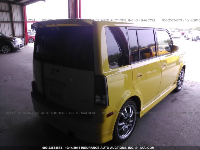 JTLKT334054013903 - 2005 TOYOTA SCION XB Amarillo foto 4