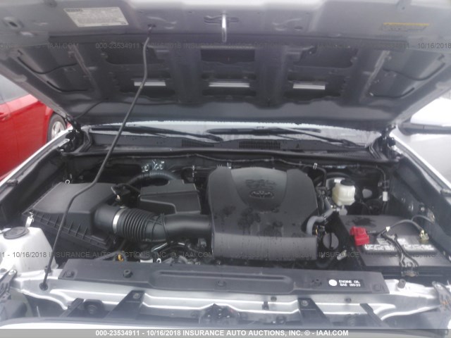 5TFCZ5AN4HX075345 - 2017 TOYOTA TACOMA DBL CAB/SR/TRDSPT/OR/PRO ნაცრისფერი ფოტო 10