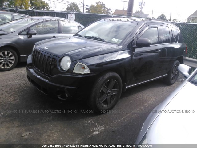 1J8FF47W27D161116 - 2007 JEEP COMPASS BLACK photo 2