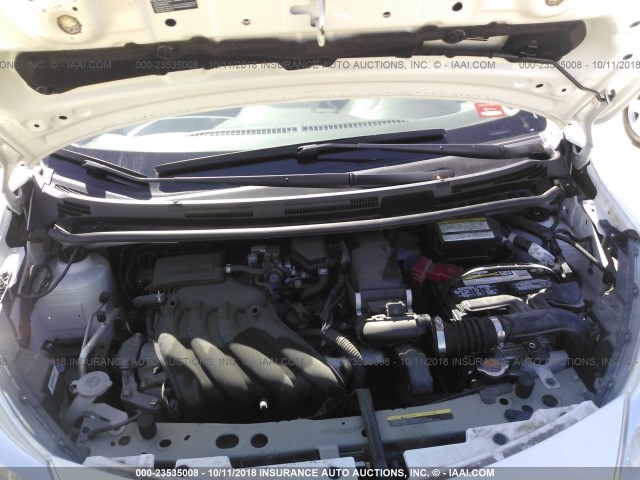 3N1CE2CP3GL362116 - 2016 NISSAN VERSA NOTE S/S PLUS/SV/SL/SR WHITE photo 10