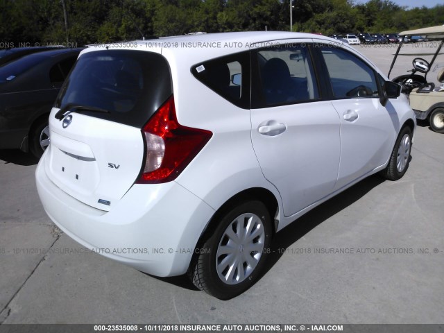 3N1CE2CP3GL362116 - 2016 NISSAN VERSA NOTE S/S PLUS/SV/SL/SR WHITE photo 4