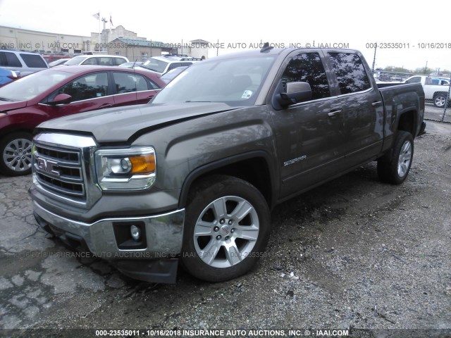 3GTP1UEC0FG138390 - 2015 GMC SIERRA C1500 SLE BROWN photo 2