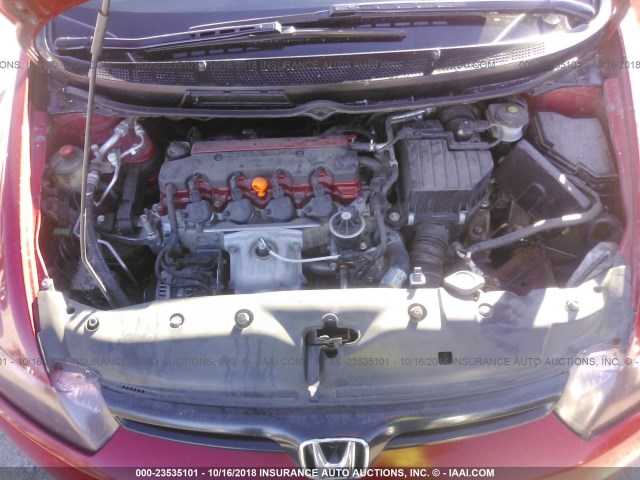 2HGFG12898H561823 - 2008 HONDA CIVIC EX 红色 照片 10
