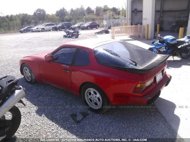 WP0AA0947GN450975 - 1986 PORSCHE 944 RED photo 3