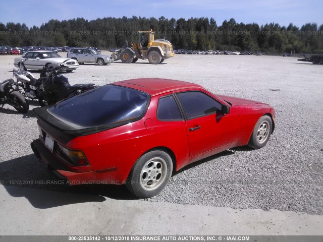 WP0AA0947GN450975 - 1986 PORSCHE 944 RED photo 4