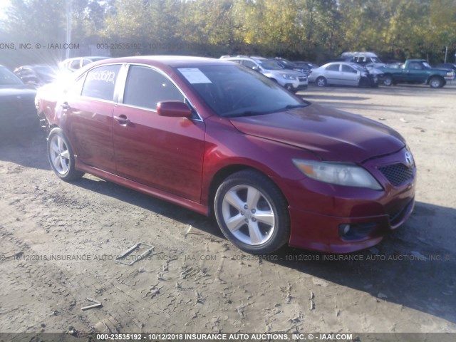 4T1BF3EK2BU610881 - 2011 TOYOTA CAMRY SE/LE/XLE RED photo 1