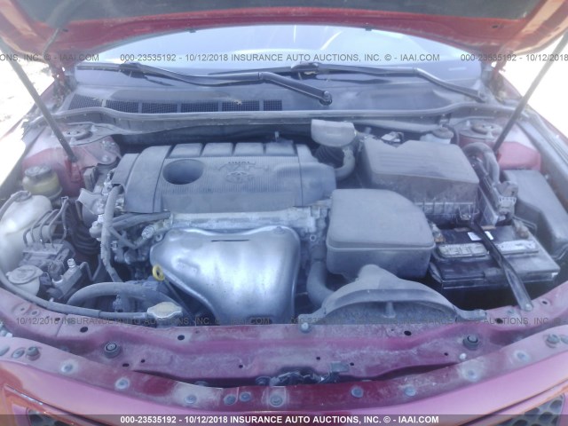4T1BF3EK2BU610881 - 2011 TOYOTA CAMRY 红色 照片 10