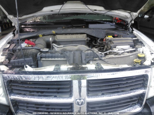 1D8HB38P29F712635 - 2009 DODGE DURANGO SE WHITE photo 10