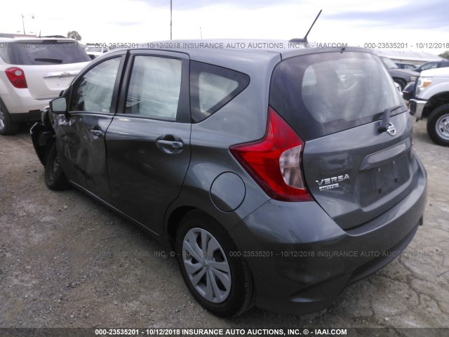 3N1CE2CP9JL352343 - 2018 NISSAN VERSA NOTE S/S PLUS/SV/SL/SR GRAY photo 3