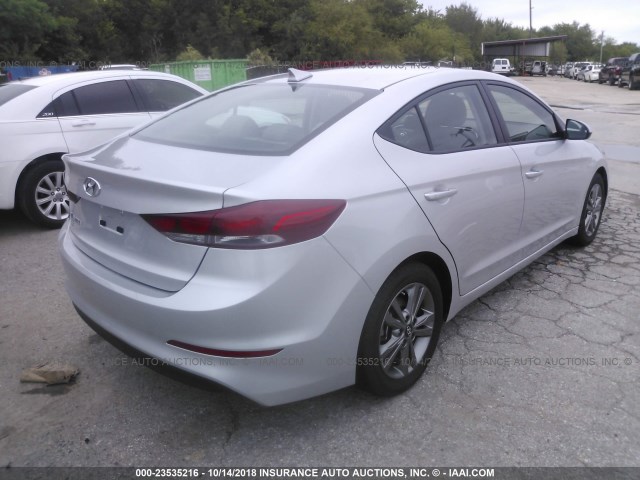 5NPD84LF7JH262992 - 2018 HYUNDAI ELANTRA SEL/VALUE/LIMITED SILVER photo 4