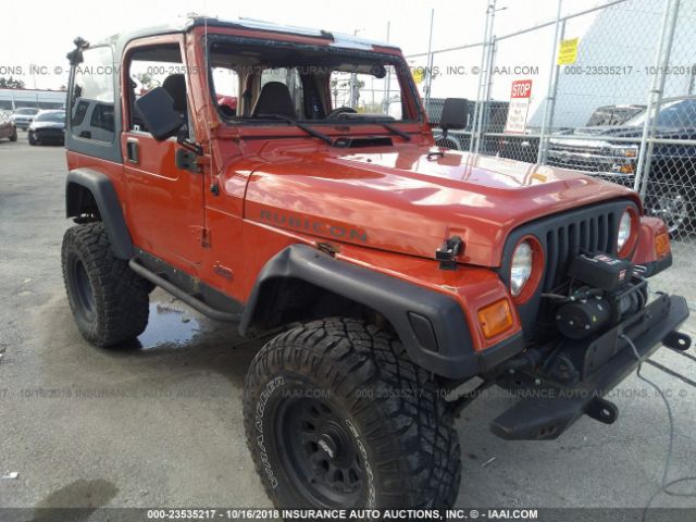 1J4FA49S81P313464 - 2001 JEEP WRANGLER / TJ SPORT ORANGE photo 6