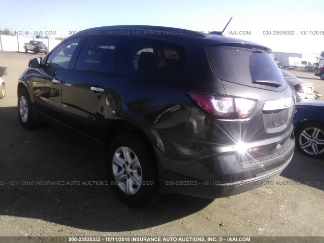 1GNKRFKD9HJ314230 - 2017 CHEVROLET TRAVERSE LS GRAY photo 3