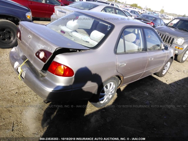 1NXBR12E31Z430270 - 2001 TOYOTA COROLLA CE/LE/S SILVER photo 4