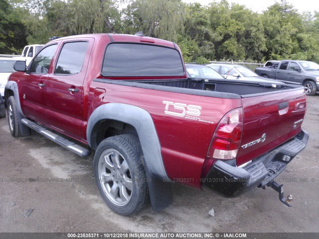 5TEJU62N56Z279765 - 2006 TOYOTA TACOMA DOUBLE CAB PRERUNNER RED photo 3