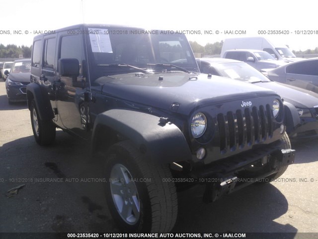 1C4BJWDG5GL309827 - 2016 JEEP WRANGLER UNLIMITE SPORT GRAY photo 1