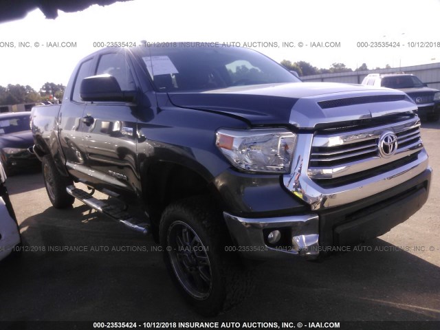 5TFRW5F17GX207389 - 2016 TOYOTA TUNDRA DOUBLE CAB SR/SR5 GRAY photo 1