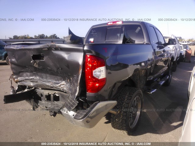 5TFRW5F17GX207389 - 2016 TOYOTA TUNDRA DOUBLE CAB SR/SR5 GRAY photo 4