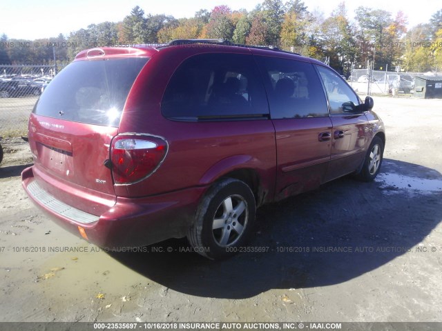 2D4GP44L66R827394 - 2006 DODGE GRAND CARAVAN SXT MAROON photo 4