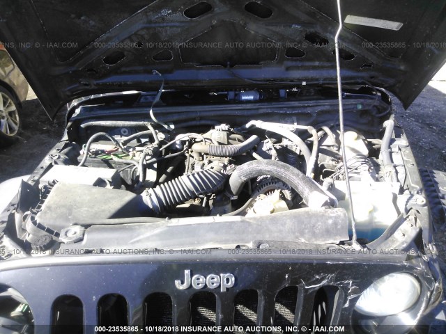 1J4BA3H10AL173466 - 2010 JEEP WRANGLER UNLIMITE SPORT BLACK photo 10