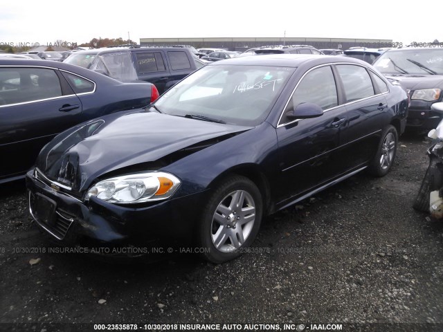 2G1WB5EK3B1194244 - 2011 CHEVROLET IMPALA LT BLUE photo 2