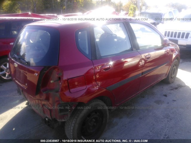 KL1TD6DE5AB115815 - 2010 CHEVROLET AVEO LS/LT წითელი ფოტო 4