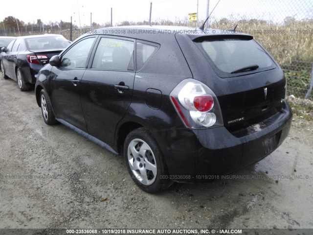 5Y2SP6E89AZ403929 - 2010 PONTIAC VIBE BLACK photo 3