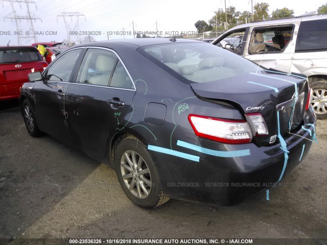 4T1BB3EK2BU142968 - 2011 TOYOTA CAMRY HYBRID GRAY photo 3