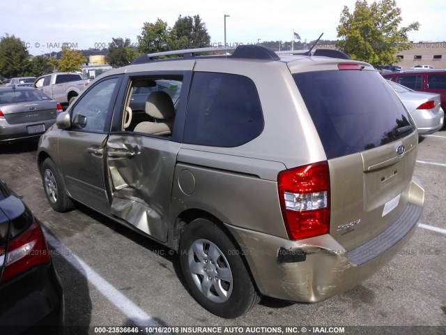 KNDMB133486239888 - 2008 KIA SEDONA GOLD photo 6