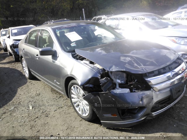 3FADP0L35AR211494 - 2010 FORD FUSION HYBRID GRAY photo 1