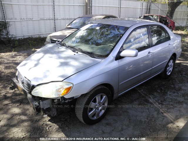 2T1BR30E66C596015 - 2006 TOYOTA COROLLA CE/LE/S SILVER photo 2