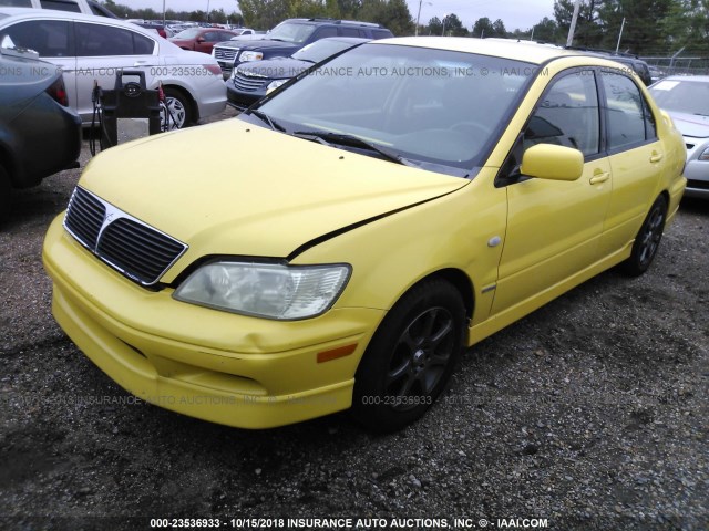 JA3AJ86E63U050027 - 2003 MITSUBISHI LANCER OZ RALLY YELLOW photo 2