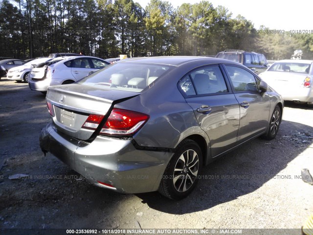 2HGFB2F98DH545372 - 2013 HONDA CIVIC EXL GRAY photo 4