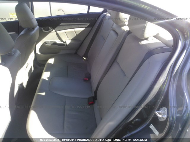 2HGFB2F98DH545372 - 2013 HONDA CIVIC EXL GRAY photo 8