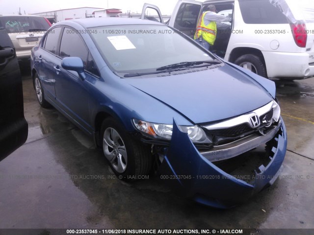 19XFA16609E026918 - 2009 HONDA CIVIC BLUE photo 1