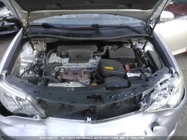 4T1BF1FK9DU640031 - 2013 TOYOTA CAMRY L/SE/LE/XLE ვერცხლისფერი ფოტო 10