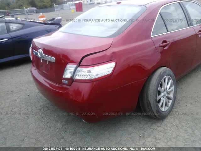 4T1BB3EK5AU119022 - 2010 TOYOTA CAMRY HYBRID RED photo 6