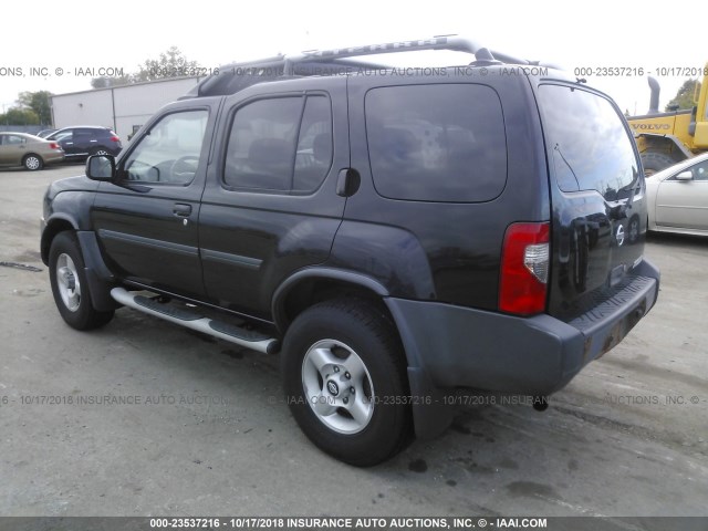 5N1ED28Y12C597074 - 2002 NISSAN XTERRA XE/SE BLACK photo 3