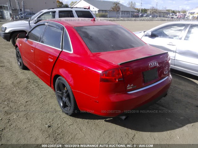 WAUDF78E37A050479 - 2007 AUDI A4 2.0T QUATTRO RED photo 3