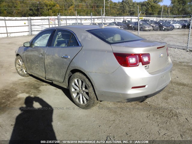 1G11H5SL1EF117570 - 2014 CHEVROLET MALIBU LTZ 金色 照片 3
