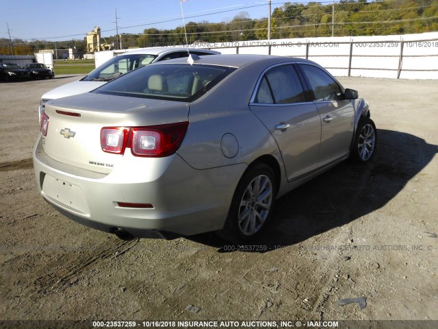 1G11H5SL1EF117570 - 2014 CHEVROLET MALIBU LTZ 金色 照片 4