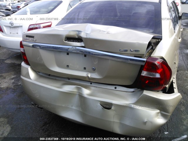 1G1ZT54894F146789 - 2004 CHEVROLET MALIBU LS Qızıl foto 6