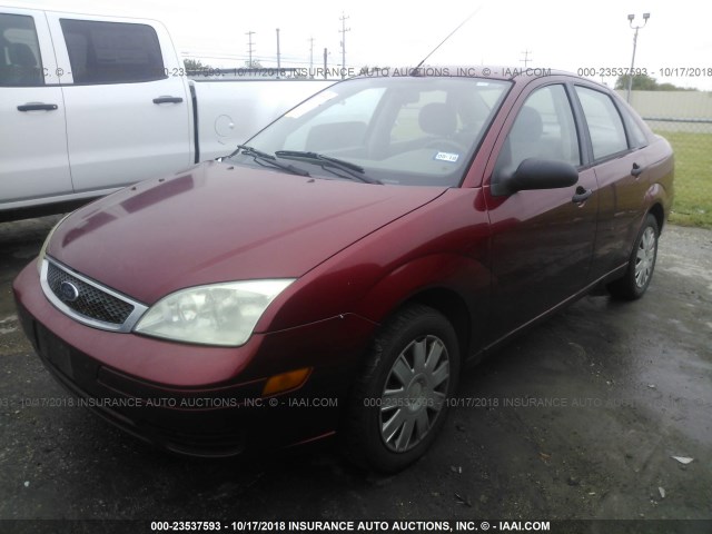 1FAFP34N85W107062 - 2005 FORD FOCUS ZX4 BURGUNDY photo 2